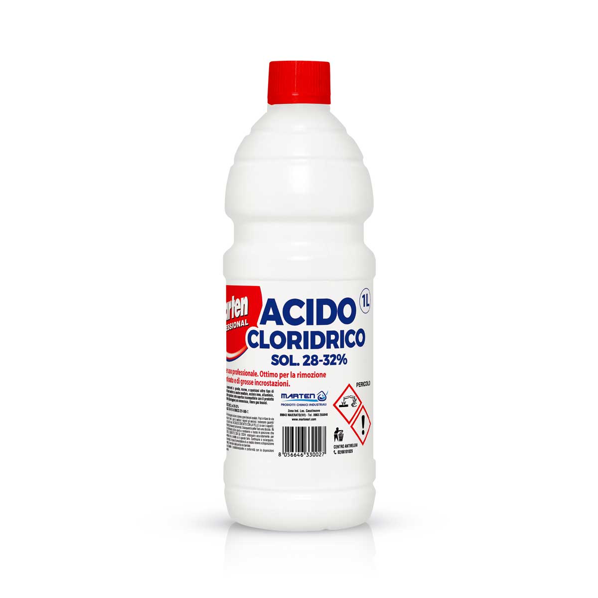 Acido Cloridrico Sol. 28-32% 1lt - MARTEN SRL