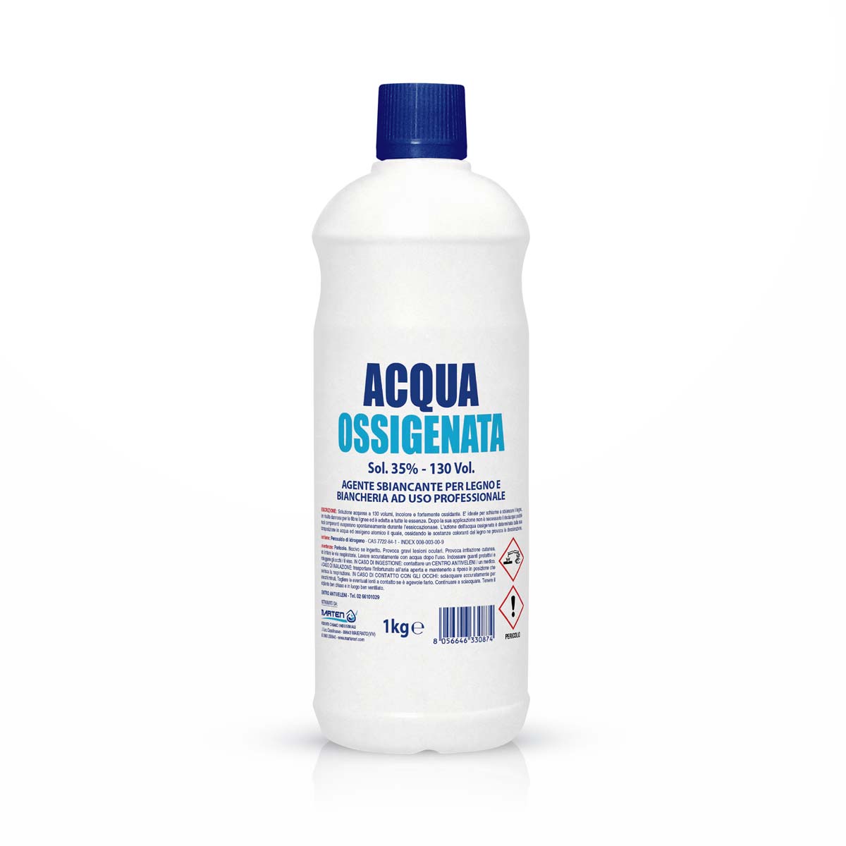 Acqua Ossigenata Sol. 35% - 130 vol. 1kg - MARTEN SRL